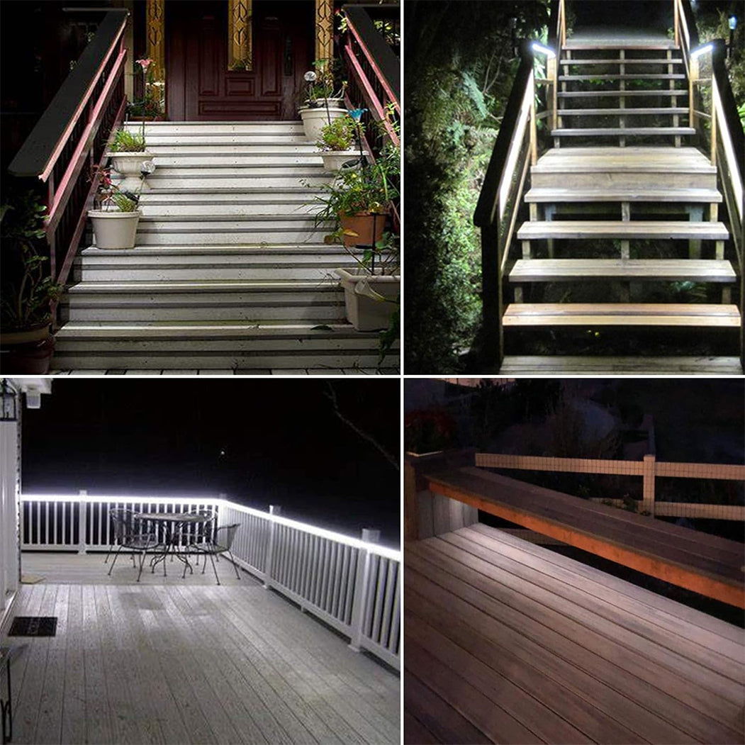 RGB Colour Solar Powered LED Strip Garden Light Large Panel Super right